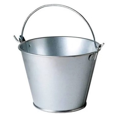 Cubo galvanizado 6 lts asa lisa 10 (254 mm)