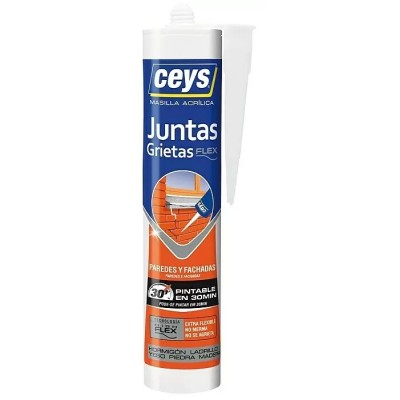 Masilla acrílica junta grietas flexible blanco 280ml CEYS
