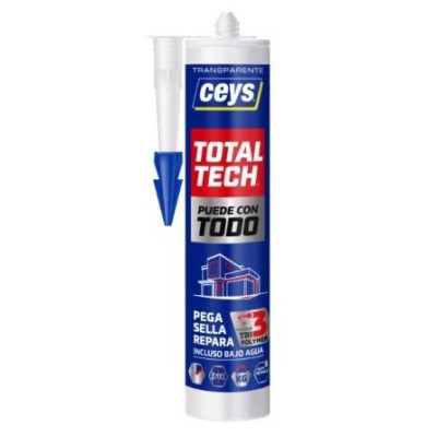Adhesivo sellador total tech transparente cartucho 290ml CEYS