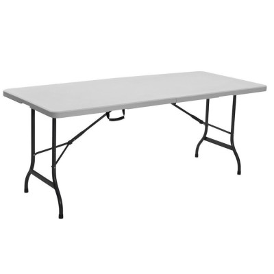 Mesa plegable rectangular blanca 180*70*72 COFAN