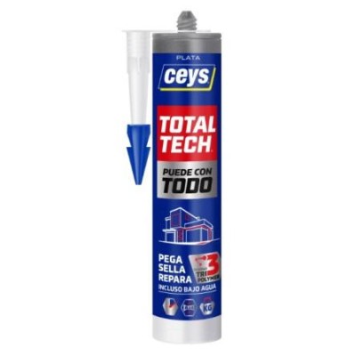 Adhesivo sellador total tech plata cartucho 290ml CEYS