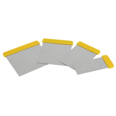 Juego espátulas pintor acero inoxidable 6,8,10 y 12 cms COFAN