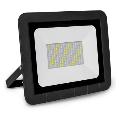 Proyector led plano negro ip65 100w luz fría MATEL