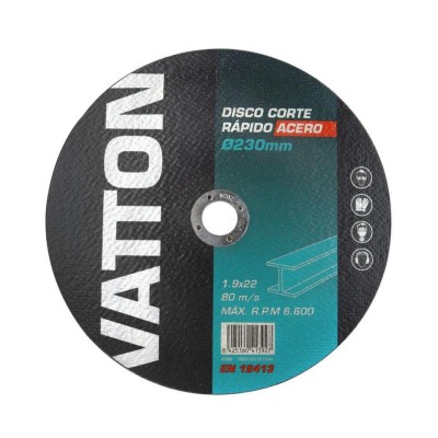 Disco corte acero 230*1.9mm VATTON