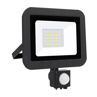 Proyector led plano con sensor negro 20w MATEL