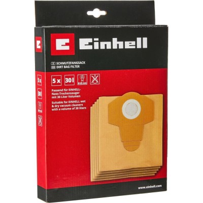 Bolsa papel dirty bag filter 30lt (5 pz) EINHELL
