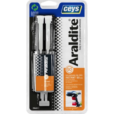Adhesivo expoxi dos componentes araldite rápido 90 segundos 24ml CEYS
