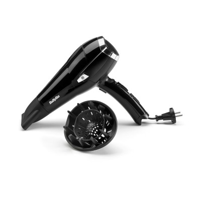 Secador de pelo 2000w negro con cable retráctil BABYLISS