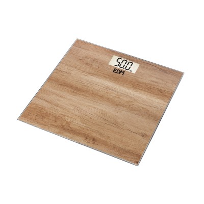Báscula de baño digital efecto madera max 180kg EDM