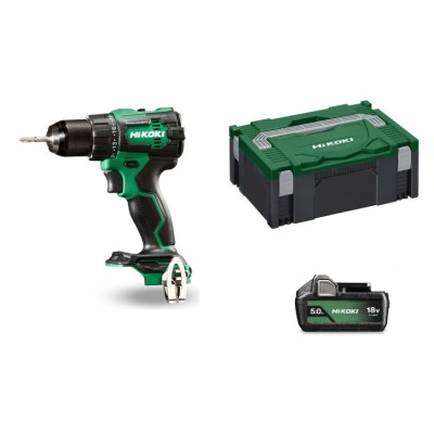 Taladro percutor DV18DEWFZ 18V 70 Nm con batería 5ah, cargador y maletín stack HIKOKI