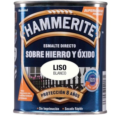 Pintura esmalte directo al óxido acabado blanco liso 0,75 lt HAMMERITE