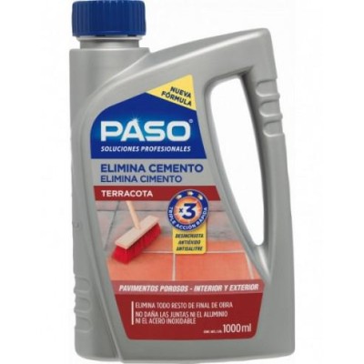 Limpiador elimina cemento terracota 1lt PASO