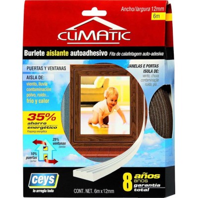 Burlete aislante marrón climatic 6*9mm CEYS
