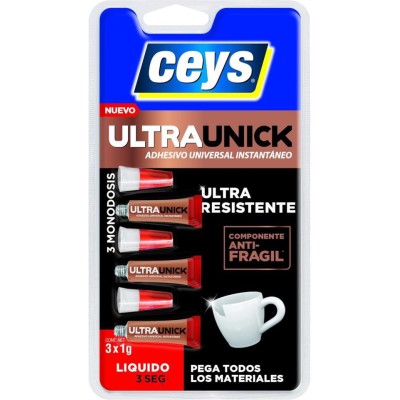 Adhesivo universal instantáneo ultraunick 3 monodosis CEYS