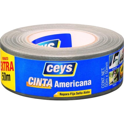 Cinta americana plata rollo 50*50mt CEYS