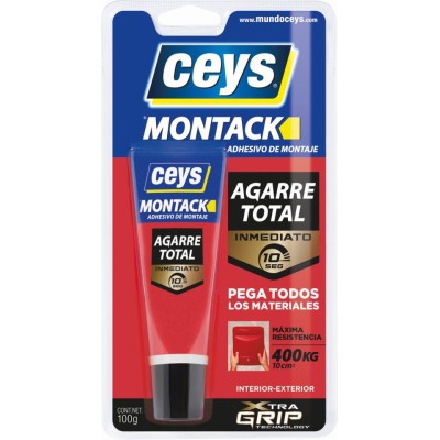 Adhesivo montaje agarre total inmediato montack blíster 100gr CEYS