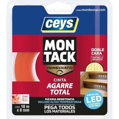 Cinta doble cara montack agarre total especial leds 10*8mm CEYS
