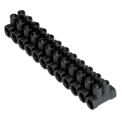 Regleta conexión 12p 16mm estándar negra 116N