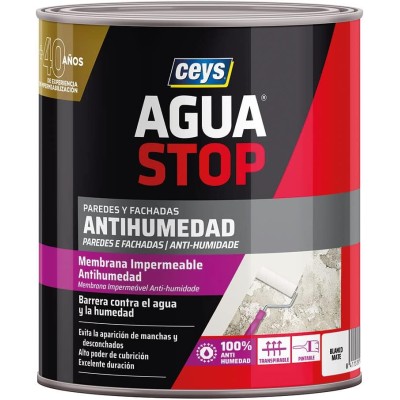 Pintura antihumedad aguastop blanco 1kg CEYS