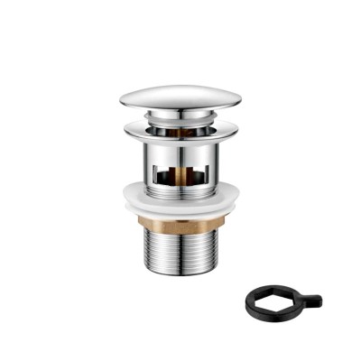 Válvula click clack tapón grande cromo m20502 IBERGRIF