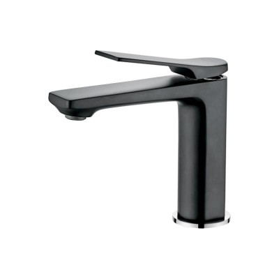 Grifo monomando lavabo negro praga m11004B IBERGRIF