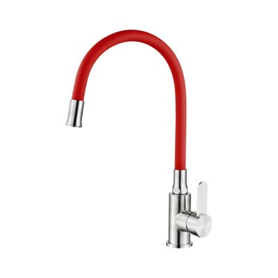 Grifo fregador flexible rojo mate m22119-1 IBERGRIF