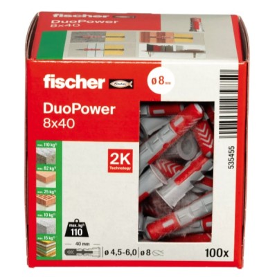 Taco duopower 8*40 (caja 100 ud) FISCHER