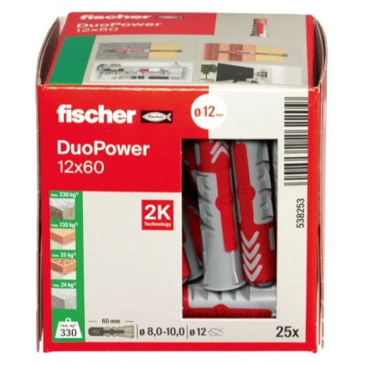 Taco duopower 12*60 (caja 25 ud) FISCHER