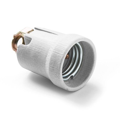 Portalámparas cerámico e-27 blanco FAMATEL