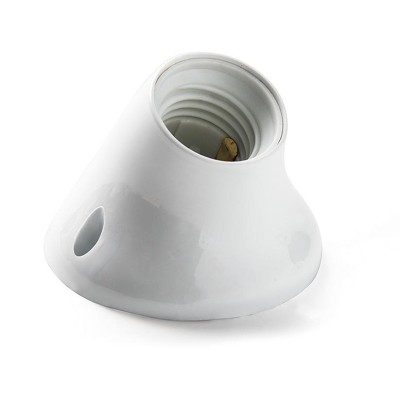 Portalámparas zócalo curvo e-27 blanco FAMATEL