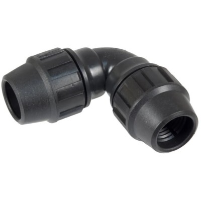 Codo bocas iguales fitting polietileno 63