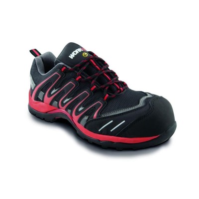 Zapato seguridad trail rojo WORKFIT