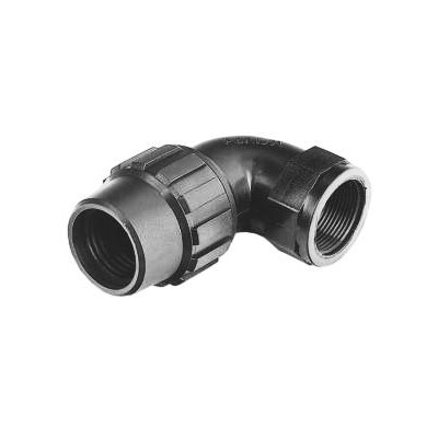 Codo mixto rosca hembra fitting polietileno 63