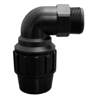 Codo mixto rosca macho fitting polietileno 50