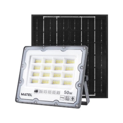 Proyector led solar 50w ip65 gris MATEL