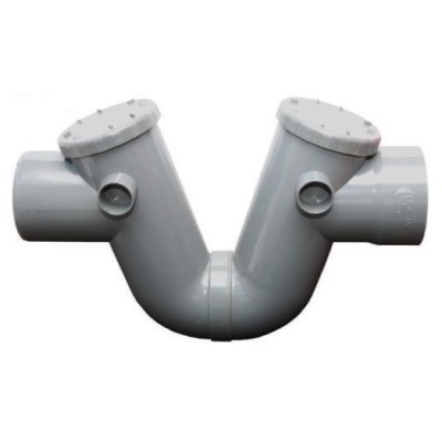 Sifón pvc registro gris 160