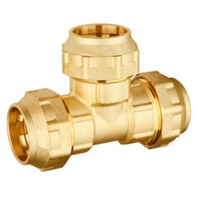 TE bocas iguales latón para polietileno 25