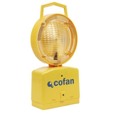 Lámpara baliza señalización obra con sensor COFAN
