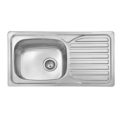 Fregadero 1 seno 1 escurridor 800*440 acero inoxidable modelo Viena PLASTIMODUL