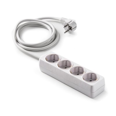 Base múltiple blanco 4 tomas sin interruptor 1,5mts FAMATEL