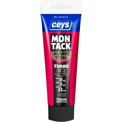 Adhesivo montaje montack agarre total turbo blanco tubo 125ml CEYS
