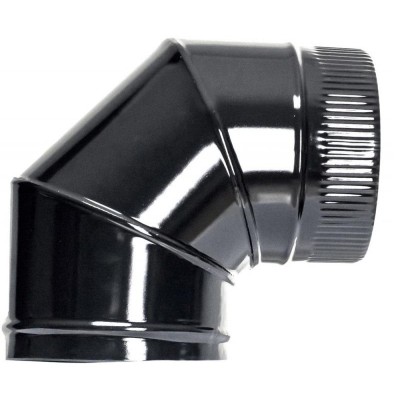 Codo vitrificado negro 175-90º CAEXVEN