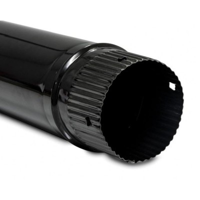 Tubo vitrificado negro 150-1 mt PRÁCTIC