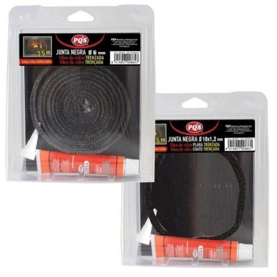 Junta negra puerta estufa 6/8/10mm PQS