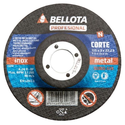 Disco corte hierro 115mm 50301 BELLOTA