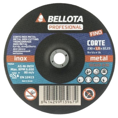 Disco corte hierro 230mm 50320 BELLOTA